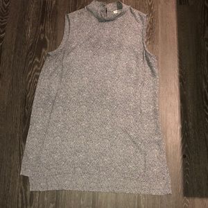 Grey sleeveless blouse
